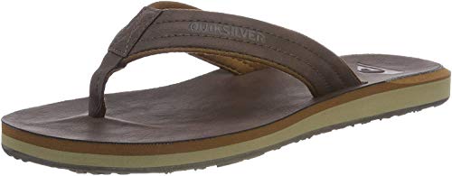 Quiksilver Carver Nubuck-Sandals For Men, Zapatos de Playa y Piscina Hombre, Marrón (Demitasse-Solid Ctk0), 41 EU