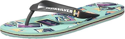 Quiksilver Molokai Vacancy, Zapatos de Playa y Piscina Hombre, Multicolor (Grey/Green/Blue Xsgb), 44 EU