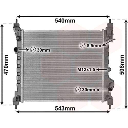 Radiador de refrigeración para Chevrolet Spark de Mars 2010 a 2015 version gasolina 1.0/1.2 LPG