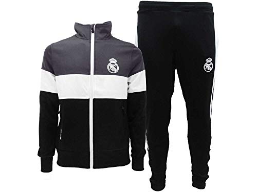 Real Madrid - Chándal oficial C.F., blanco, negro, S