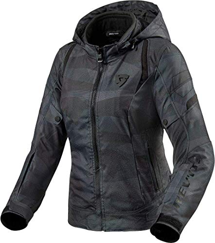 Revit Llamarada 2 Mujer Chaqueta Textil de Motocicleta - Oscura Camuflaje, 36