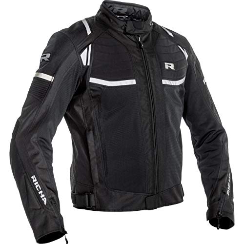 Richa Airstream-X - Chaqueta de motorista con protectores para hombre, para todo el año Negro XL