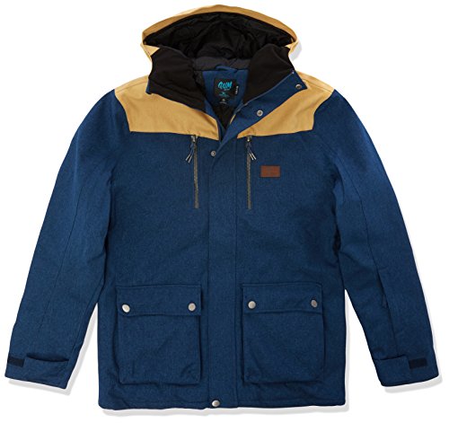 RIP CURL Chaqueta de snowboard Cabin Gum JKT para hombre, color azul, talla S