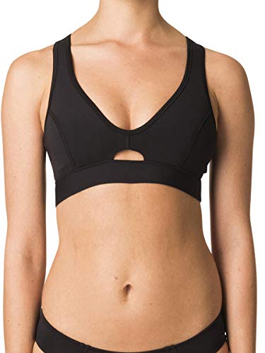 RIP CURL G-Bomb Womensuit Neopreno de Espalda Cruzada de 1MM Top Negro - Ligero - Estiramiento fácil - 100% E4 Neopreno