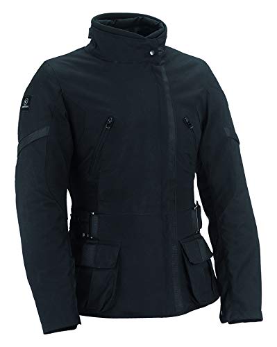 SMOOK S-Lady - Chaqueta de moto para mujer, impermeable, color negro