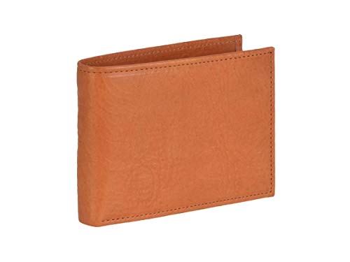 Sol Monedero de piel horizontal de piel formato Mini Monedero Hombre Mujer Cartera Monedero Cerca Natural Marrón