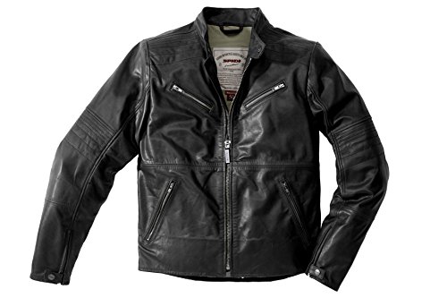 SPIDI chaqueta de piel garaje Robust, Negro