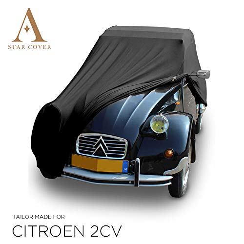 Star Cover Funda DE Coche para EL Interior A Medida Citroen 2CV | Negro Cubierta DE Coche Interior | Lona Garaje para Auto | Funda DESCAPOTABLE, Coche CLÁSICO, Coche Deportivo | Entrega RÁPIDA