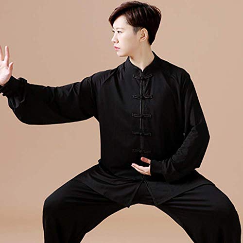 SXFYHXY Tai Chi Uniforme Traje de Wushu Ropa Qi Gong Artes Marciales Wing Chun Shaolin Kung Fu Paños Ropa Ropa para Hombres Mujeres, G-XXXL