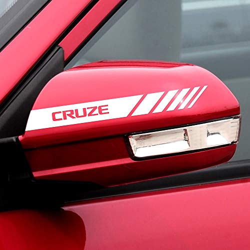 SXFYZCY Pegatinas para Cubierta de Espejo retrovisor de Coche, Pegatinas de Ajuste, calcomanía Lateral para Chevrolet Cruze, Pegatinas de Rayas para Coche, Accesorios para vehículos, 2 Piezas