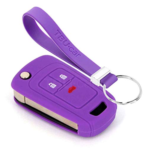 TBU car Funda Carcasa Llave Compatible con Chevrolet - Funda de Silicona - Cover de Llave Coche - Violeta