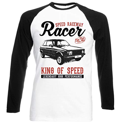 Teesandengines French Car citroe ln Car Racer King woldwide Championship Camiseta de Mangas Negra largas T-Shirt Size Xlarge