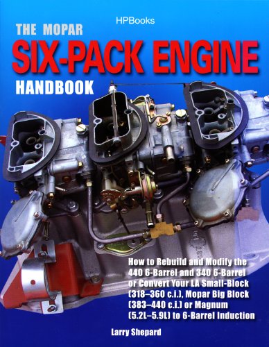 The Mopar Six-Pack Engine Handbook HP1528: How to Rebuild and Modify the 440 6-Barrel and 340 6-Barrelor Convert Your LA Sm all-Block (318-360 c.i.), Mopar ... or Magnum (5.2L-5.9L) (English Edition)