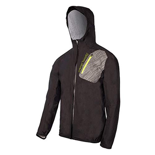 Trangoworld Naval Chaqueta, Hombre, Negro/Verde Lima, M