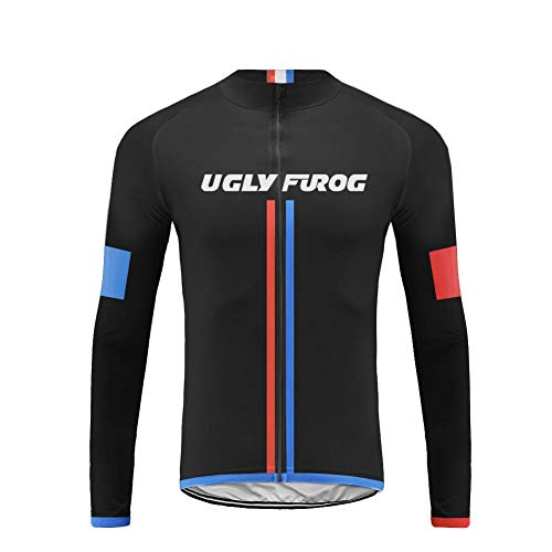 Uglyfrog 2019 Moda Maillot Ciclismo Hombre Verano Ropa Bicicleta con Manga Larga para MTB Bici Ciclista DXMX09