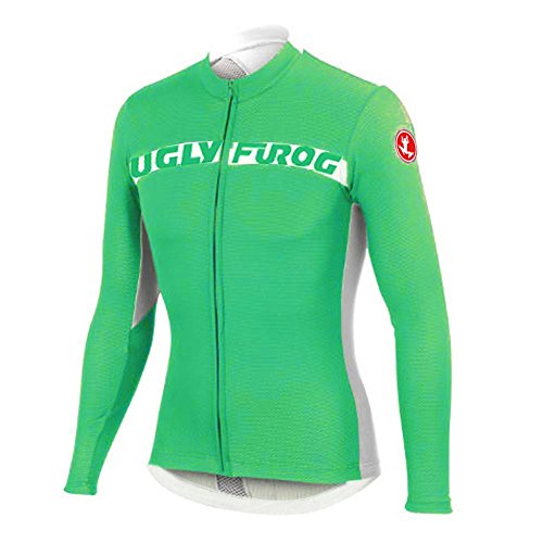 Uglyfrog Ciclismo Manga Larga Chaquetas para Hombre, Chaqueta Ciclismo,Prueba de Salpicaduras Térmica de Alta Visibilidad de Reflectante de Road Sports