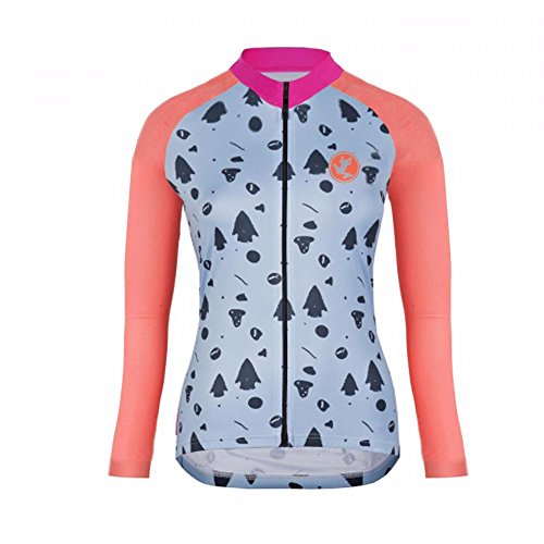 Uglyfrog Último Mujer Warm Ciclismo Mangas Largas Maillots Cremallera Completa Moda Transpirable Winter Cálido Ropa Deportiva