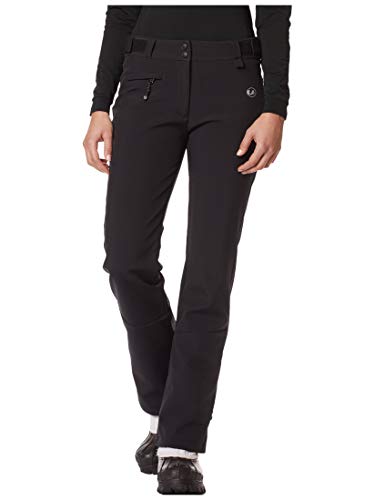 Ultrasport Advanced Pantalones softshell para mujer Tilda, pantalones de esquí, pantalones de snowboard, pantalones de esquí para mujer, pantalones funcionales para mujer, Negro, L