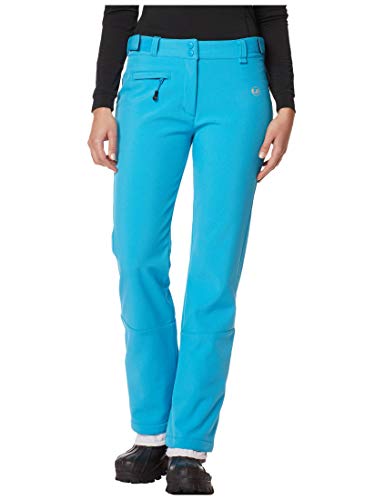 Ultrasport Advanced Pantalones softshell para mujer Tilda, pantalones de esquí, pantalones de snowboard, pantalones de esquí para mujer, pantalones funcionales para mujer, Turquesa, L