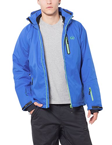 Ultrasport Everest, Chaqueta Softshell para hombre, Azul (Viktoria Blau/Shamrock), L