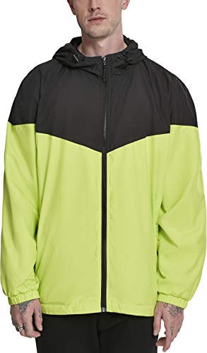 Urban Classics 2-Tone Tech Windrunner, Chaqueta para Hombre, Multicolor (Black/Frozenyellow 01717), XXXXX-Large