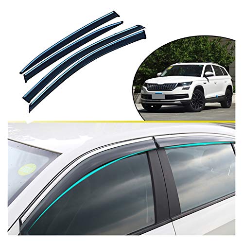 Ventanillas Viento y Lluvia Smoke Car Ventling Visors Car Sun Rain Guard Wind Deflectores Styling para Skoda Kodiaq 2017 2018 2019 2019 Deflectores Aire