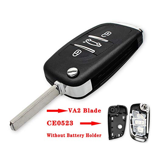 Wcnsxs 2 / 3BT Carcasa para Llave de Coche, para Citroen Coupe VTR C2 C4 C5 C6 C8 Berlingo Xsara Picasso Auto Key Case