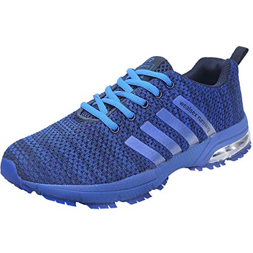 Wealsex Zapatos para Correr En Montaña Asfalto Aire Libre Deportes Zapatillas De Running para Hombre (43, Azul)