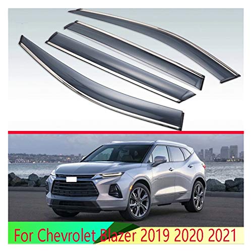 WRDD Ventanillas Viento y Lluvia para Chevrolet Blazer 2019 2020 2021 Visa Exterior De Plástico Ventas De Ventilación Ventana Sun Sun Rain Guard Deflector Hxjh Viseras Laterales deflectores