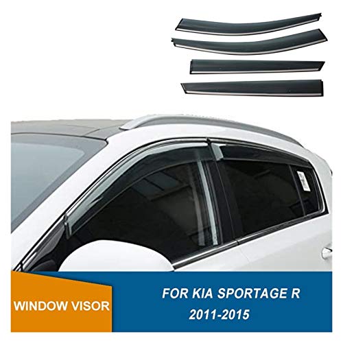 WRDD Ventanillas Viento y Lluvia para Kia Sportage R 2011 2013 2014 2015 2015 Visores De Ventanas Laterales Weathershields Sun Rain Flectores Guards Deflectores Aire