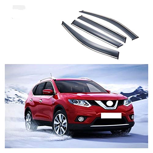 WRDD Ventanillas Viento y Lluvia para Nissan X-Trail 2014-2020 Visera de la Ventana del automóvil Sun Rain Flick Deflector Tolsa Escudo de ventilación Guardia Shade Cubiertas Deflectores Aire