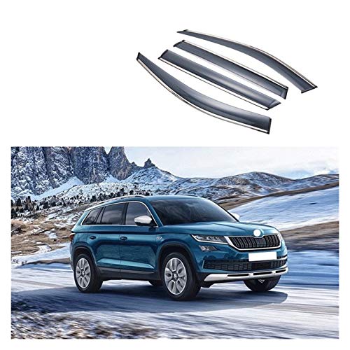 WRDD Ventanillas Viento y Lluvia para Skoda Kodiaq 2017-2020 Visita De La Ventana Coche Lluvia Escudo Toldo Torta Tapa Lado Ventana Deflector Puerta Puerta Sol De Lluvia Deflectores Aire