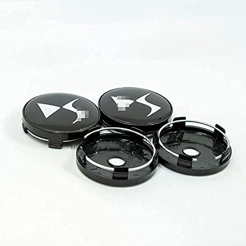 YANXS 4PCS Tapas Centrales para Llantas, Coche Wheel Centrales De Rueda Tapa del Cubo Decorativa Pegatinas Accesorios para Citroen DS DS3 DS5 DS6, 60mm