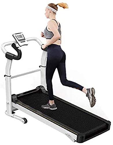 YLLN Cinta de Correr mecánica Plegable para Correr, Home G-ym, portátil, Manual, Cinta de Correr, Ejercicio físico, inclinación, Caminar, máquina de Ejercicios con Pantalla LCD (Negro)