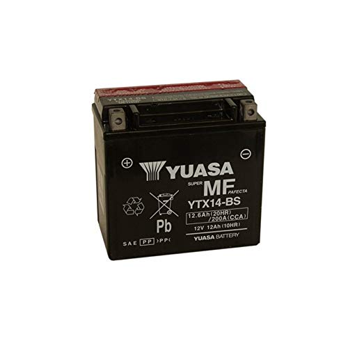 YUASA YTX14-BS, 12 V/12 AH (dimensioni: 150 x 87 x 145) per Aprilia Caponord 1200 Rally anno di costruzione 2016