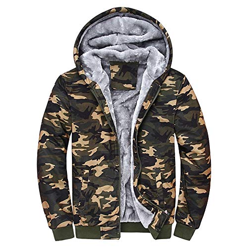 ZODOF Hombres Chaquetas Sudadera Invierno Sudadera Chaqueta Chaqueta Abrigada de Invierno para Hombre Abrigo Outwear Botones de Zanja Largos Delgados Abrigo con Cremallera,Multicolor