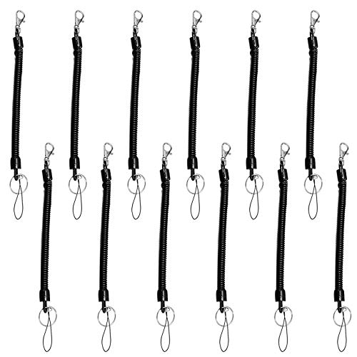 12 Piezas Llavero Espiral, Cuerda de Pesca, Pesca Boating Cuerdas Kayak Segura Alicates, Cuerdas De Pesca, Barcos Pescado Herramientas Fishing Tackle Accesorios