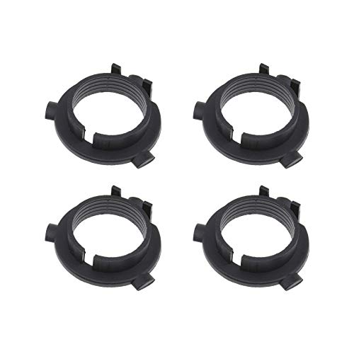 4 x bombillas LED para faros delanteros H7 para coche, adaptador de zócalo, clips de retención, color negro compatible con KIA K3 K4 K5 Hyundai Coupe