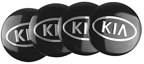 4pcs Coche Tapas Centrales De Llantas para KIA,Con Logo De Coche Centrales De Rueda Resistente Al Agua Y Al Polvo Tapa De Cubo Aluminio Decorativa Accesorios De Estilo,56mm