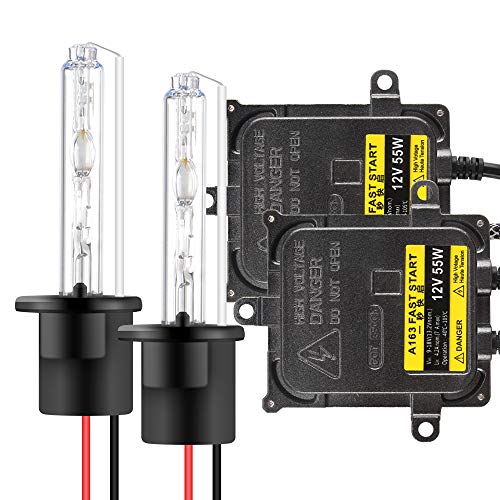 55W H1 Kit de Conversión de Xenón HID para Automóvil Balastos HID Ultrafinos Inicio Rápido Xenón Blanco Extremadamente Brillante 6000K