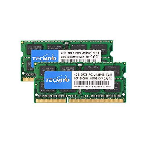 8GB Kit (2x4GB) PC3L 12800s sodimm DDR3L / DDR3 1600MHz CL11 PC3-12800 1.35V/1.5V 204Pin Non-ECC Unbuffered SODIMM Laptop Memory Ram Module
