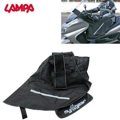 91335 - Cubrepiernas Compatible con Sym Joymax 300 Eco F.I. 2008 Impermeable Cortavientos Negro con Interior Acolchado