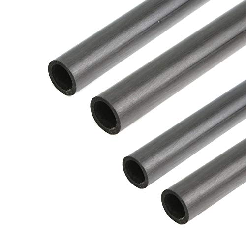 AFexm Tubo de Fibra de Carbono Puro completo-OD25mm (Hueco) para RC Model Car/Boats Connecting-4PCS,OD2.5mm Inner Diameter 1.5mm