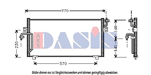 AKS Dasis 072004N Condensador, aire acondicionado