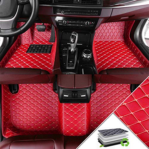 ALLYARD Alfombrillas Coche para Porsche Boxster 2004-2011XPE Cuero Alfombra de Coche Antideslizantes Moqueta Impermeable automóviles Alfombrilla Accesorios Rojo