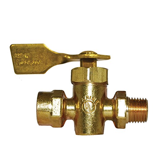 Attwood 88FV200-6 Fuel Shut-Off Valve - 1/4" NPT x 1/4" NPTF, Brass