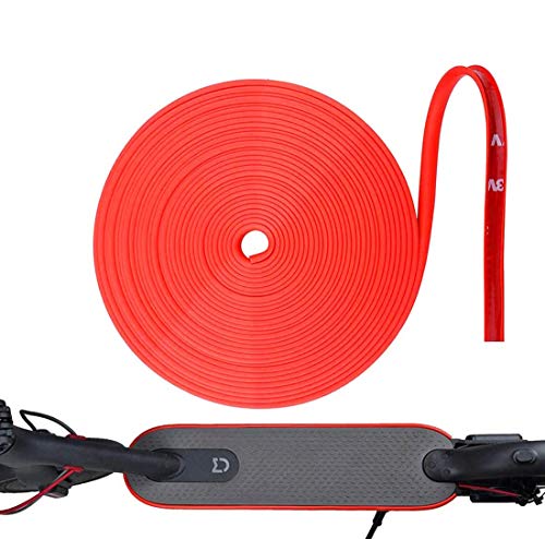 AUVSTAR Eléctrico Scooter Tiras Decorativas,Tira Anticolisión Strip,Tira Anticolisión del Cuerpo de Vespa para Las Piezas Eléctricas de Vespa del Coche del patín de Xiaomi Mijia M365. (Rojo)