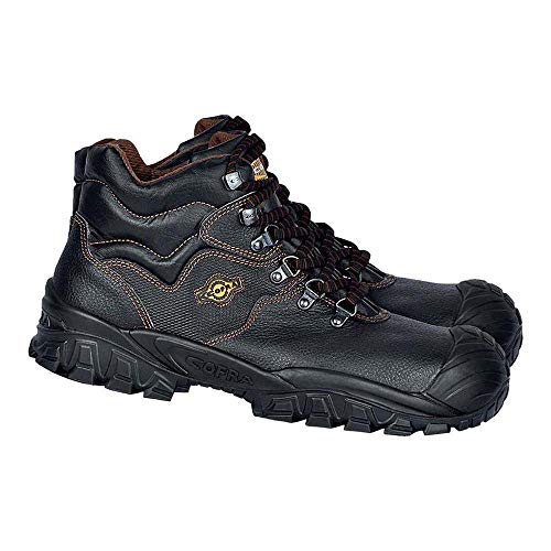 Botines Cofra S3 New Reno K Bau, antiestático, suela Duo-PU antideslizante, negro, talla 44