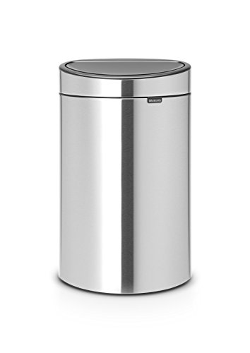 Brabantia Touch Bin Cubo de Basura para Reciclaje, 23+10 litros, Acero Mate