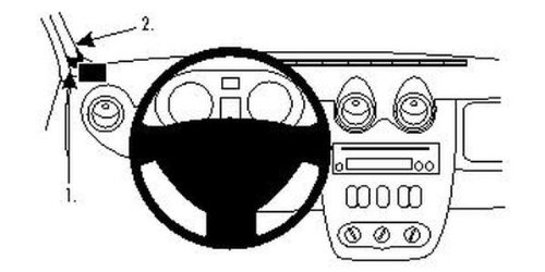 Brodit Proclip - Rejilla de ventilación para Dacia Logan (modelos de 2009 a 2010, columna A izquierda)